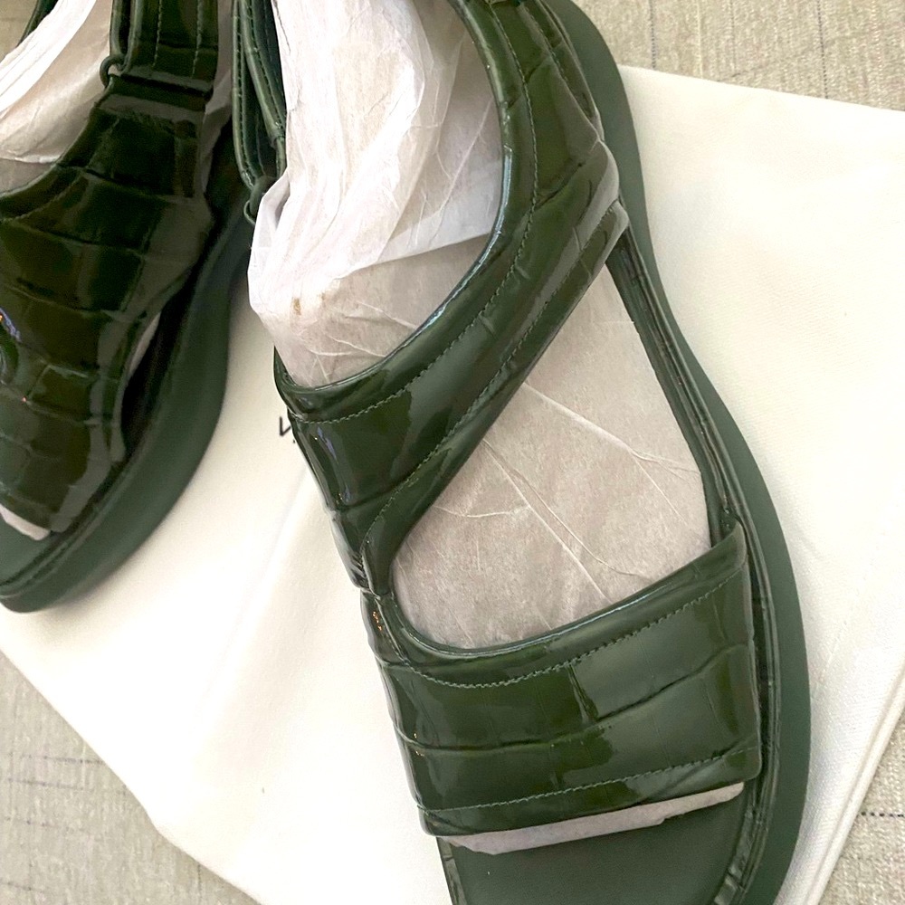 Vince Dark Green Women's Sandals - Picture 2 of 13